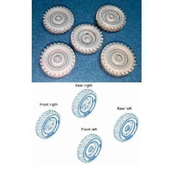 Minor 358030 1/35 GPA Jeep 6.00 x 16 Ground Grip Wheels for Tamiya kit - Military Vehicles & Tanks