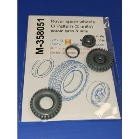 Minor 358051 1/35 Land Rover 7.50 NATO Spare Wheels (2pcs, separate rims) - Military Vehicles & Tanks