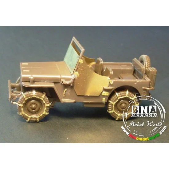 Minor 481001+2 1/48 Photo-Etched Armour Parts for US WWII 1/4 Ton 4x4 Truck + Tyre Chains
