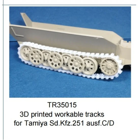Minor 357015 1/35 SdKfz.251 Ausf.C/D 3D-printed Full Workable Tracks for Tamiya kits