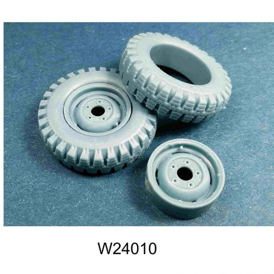 Minor 248010 1/24 7.50x16 NATO Spare Wheels for Land Rover (2pcs) - Military Vehicles & Tanks