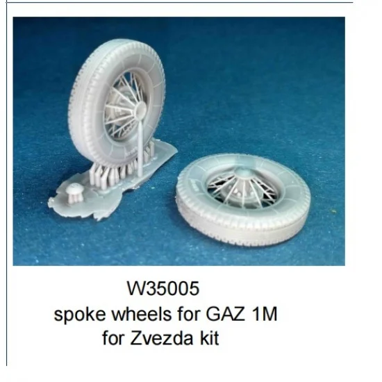 Minor 358005 1/35 GAZ-M1 Spoke Wheels for Zvezda kits (2pcs)