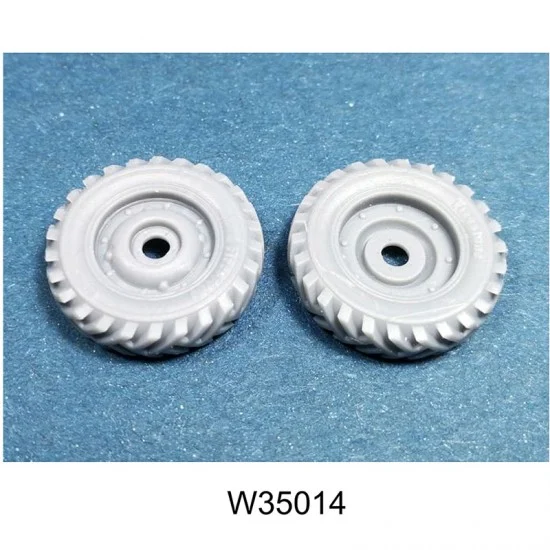 Minor 358014 1/35 Jeep Spare Wheels 6.00x16 Ground Grip (2pcs) - Military Vehicles & Tanks