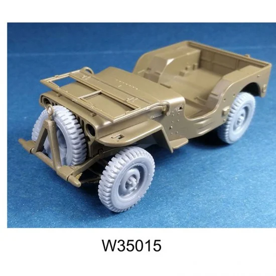 Minor 358015 1/35 Jeep Wheels 6.00x16 Military Pattern for Tamiya kits - Military Vehicles & Tanks