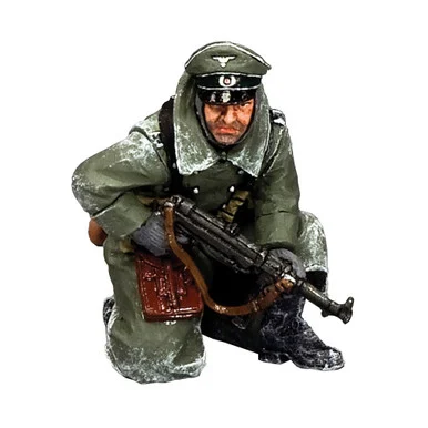 German Soldier Kneeling Officer w/ MP40 1/30 Figure - King and Country