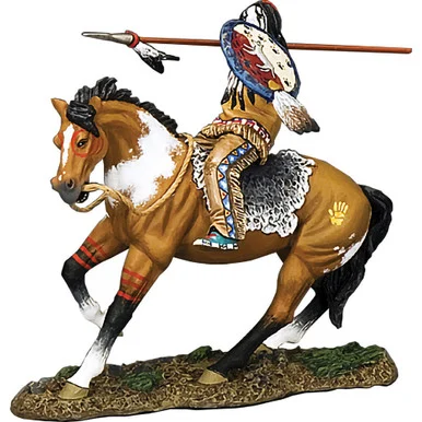 Indian on Horseback with Bloody Spear 1/30 Figure - King and Country