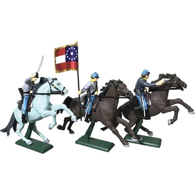 Confederate Cavalry Plastic 1/32 Figure Set No. 1 WILLIAM BRITAIN (52004)