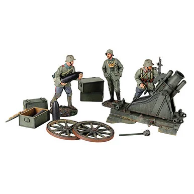 German 170mm Minenwerfer with 3-Man Crew 1/30 Figure Set