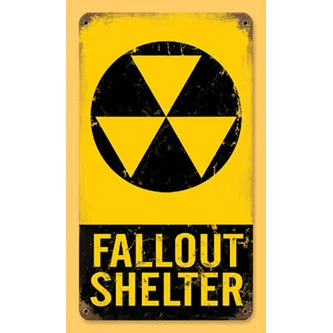 Fallout Shelter Metal Sign - Vintage Sign Co.