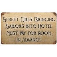Street Girls Bringing SailorsàSign - Vintage Sign Co.