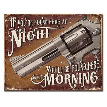 If You're Found Here At Night Metal Sign 1951 - Desperate Enterprises