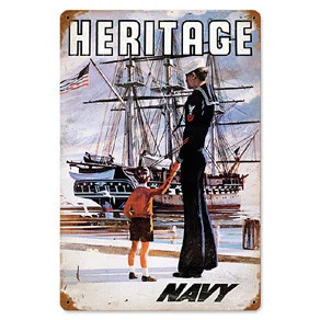 Navy Heritage Metal Sign - Vintage Sign Co.
