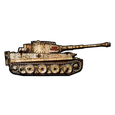 Tiger Tank Cutout Metal Sign - Vintage Sign Co.