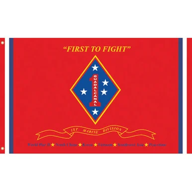 1st Marine Division Flag - American Eagle Trading
