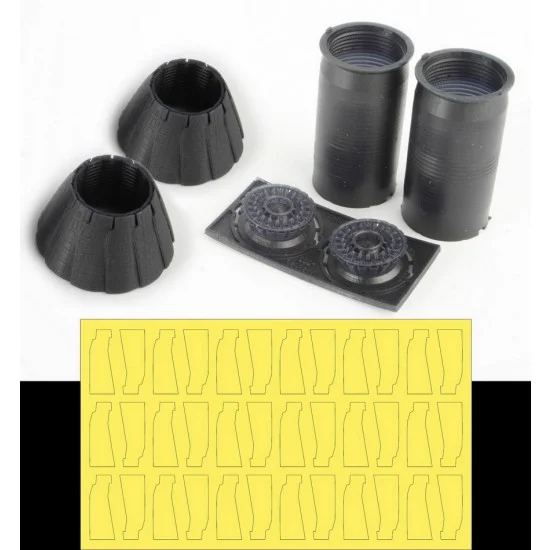 MK1 Design MA-48026 1/48 F-14 A Plus/D GE Exhaust Nozzle & After Burner Set (Closed) for Tamiya/Hasegawa kits