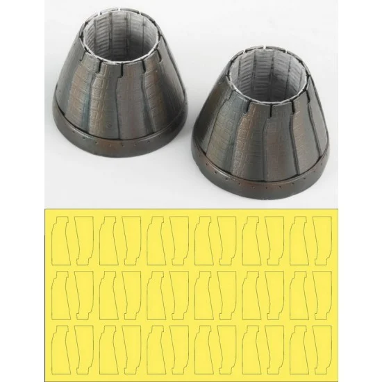 MK1 Design MA-48036 1/48 F-15 K/SG GE Exhaust Nozzle Set (Closed) for Revell/Academy/G.W.H kits