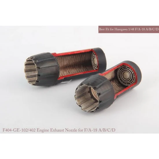 MK1 Design MA-48041 1/48 F/A-18 A/B/C/D GE Exhaust Nozzle & After Burner Set for Hasegawa kits (Opened)