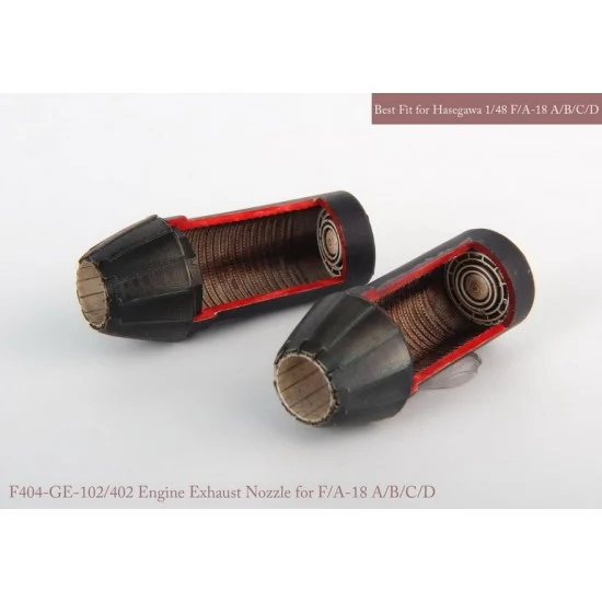 MK1 Design MA-48042 1/48 F/A-18 A/B/C/D GE Exhaust Nozzle & After Burner Set for Hasegawa kits (Closed)