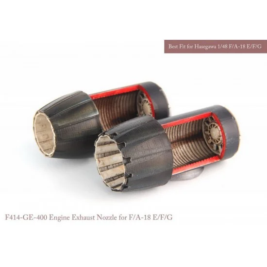 MK1 Design MA-48073 1/48 F/A-18 E/F/G GE Exhaust Nozzle & After Burner Set for Hasegawa kits (Closed)