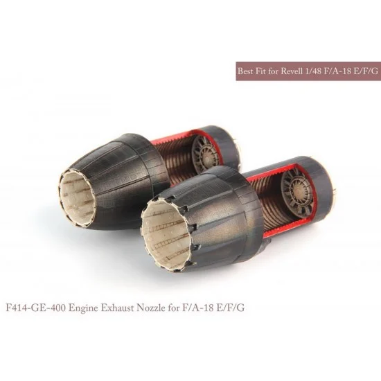 MK1 Design MA-48077 1/48 F/A-18 E/F/G GE Exhaust Nozzle & After Burner Set for Hasegawa kit (Closed)