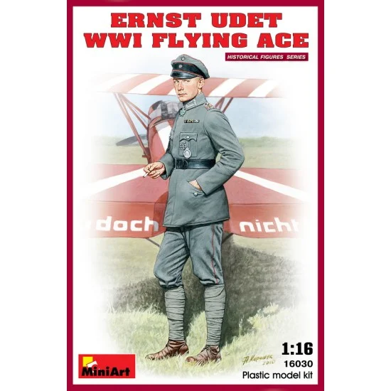 MiniArt 16030 1/16 WWI Flying Ace Ernst Udet (1 figure w/base) - Model Figures