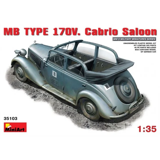 MiniArt 35103 1/35 MB Type 170V Cabrio Saloon - Military Vehicles & Tanks