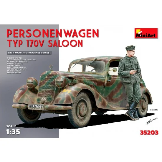MiniArt 35203 1/35 Personenwagen Typ 170V Saloon with Figure - Military Vehicles & Tanks