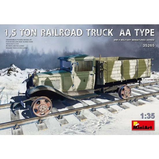 MiniArt 35265 1/35 1.5 Ton Railroad Truck AA Type - Military Vehicles & Tanks