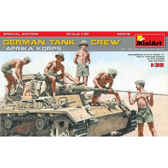 MiniArt 35278 1/35 German Tank Crew "Afrika Korps" [Special Edition] - Model Figures