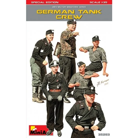 MiniArt 35283 1/35 German Tank Crew w/Weapons & Equipment [Special Edition] (6 figures) - Model Figures