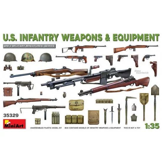 MiniArt 35329 1/35 US Infantry Weapons & Equipment - Model Figures