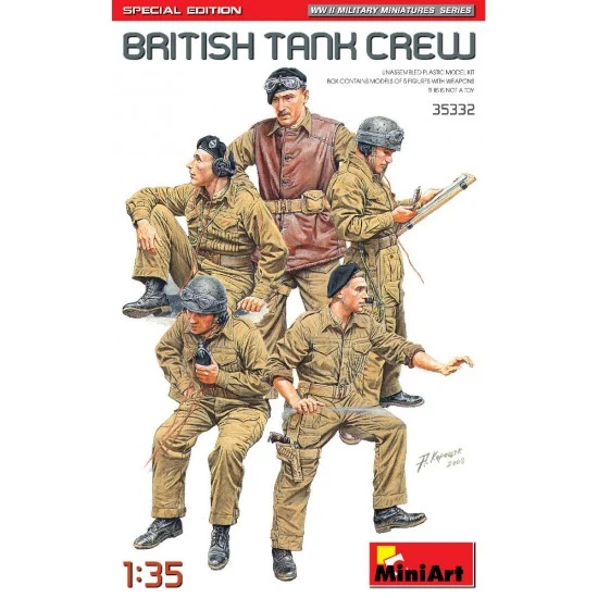 MiniArt 35332 1/35 British Tank Crew [Special Edition] - Model Figures