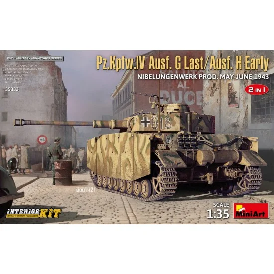 MiniArt 35333 1/35 PzKpfw.IV Ausf. G-Last/H-Early Nibelungenwerk, May-June 1943 [2in1] Interior Kit