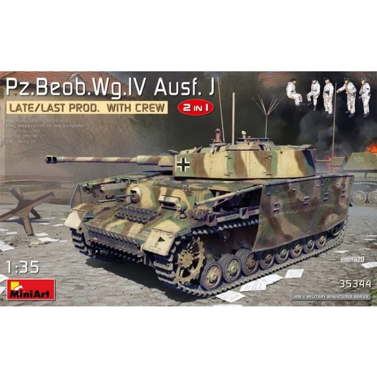 MiniArt 35344 1/35 PzBeob.Wg.IV Ausf. J Late/Last Prod. 2 in 1 w/Crew - Military Vehicles & Tanks