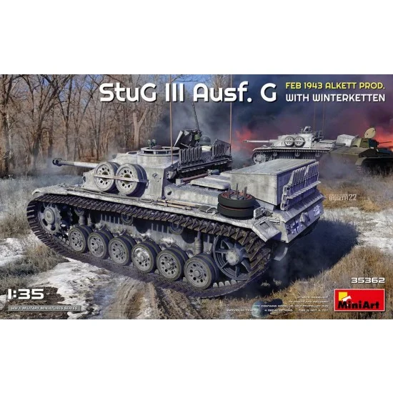 MiniArt 35362 1/35 StuG III Ausf. G Feb 1943 Alkett Prod. w/Winterketten - Military Vehicles & Tanks