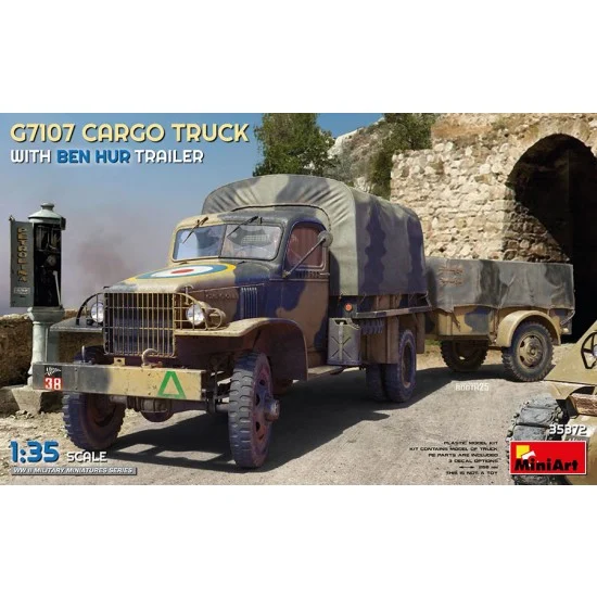 MiniArt 35372 1/35 G7107 1.5T 4x4 Cargo Truck with Trailer - Military Vehicles & Tanks