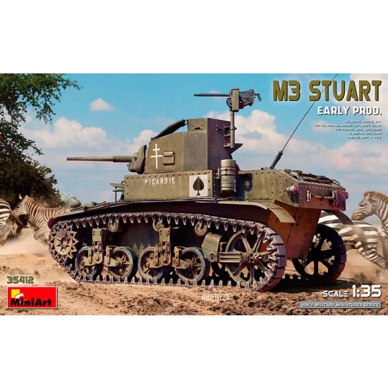 MiniArt 35412 1/35 M3 Stuart Early Production Light Tank - Military Vehicles & Tanks