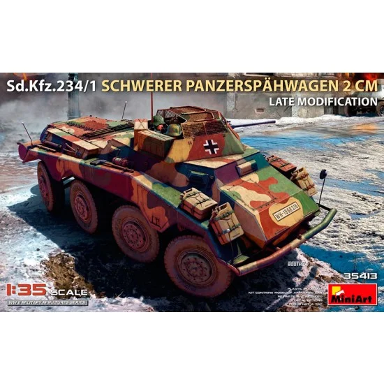 MiniArt 35413 1/35 Sd.Kfz.234/1 Schwerer Panzerspahwagen (2cm). Late Mod - Military Vehicles & Tanks