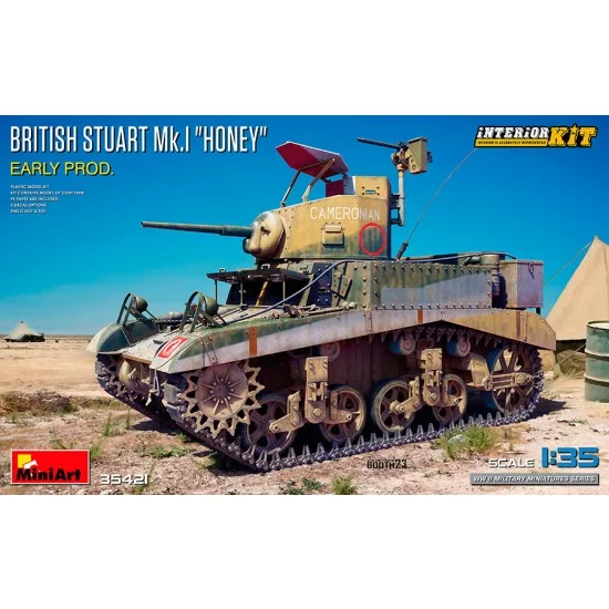 MiniArt 35421 1/35 British Stuart Mk.I Honey Early Production [Interior Kit] - Military Vehicles & Tanks