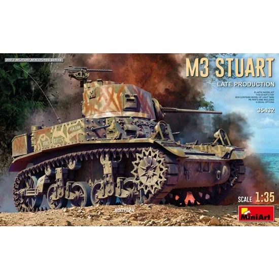 MiniArt 35432 1/35 M3 Stuart Light Tank Late Production - Military Vehicles & Tanks