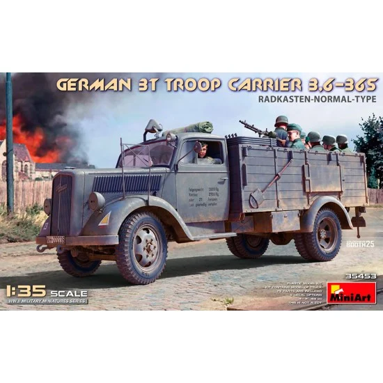 MiniArt 35453 1/35 German 3t Troop Carrier 3.6-36S Radkasten-Normal-Type