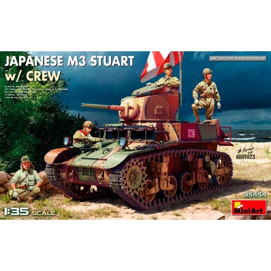 MiniArt 35454 1/35 Japanese M3 Stuart With Crew - Military Vehicles & Tanks