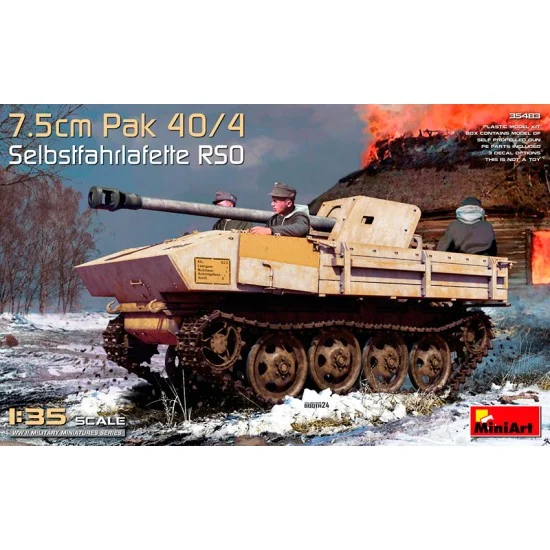 MiniArt 35483 1/35 7.5cm Pak 40/4 auf gep. Selbstfahrlafette RSO - Military Vehicles & Tanks