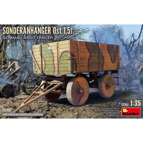 MiniArt 35487 1/35 German Sonderanhanger Ost 1.5t Cargo Trailer - Military Vehicles & Tanks