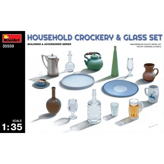 MiniArt 35559 1/35 Household Crockery and Glass Set - Scenics & Diorama