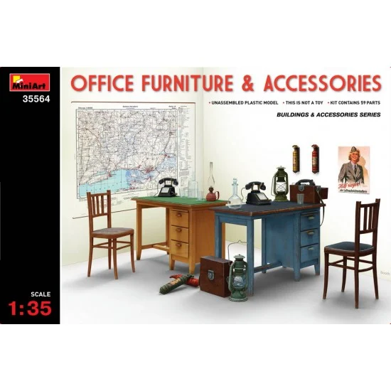 MiniArt 35564 1/35 Office Furniture and Accessories - Scenics & Diorama