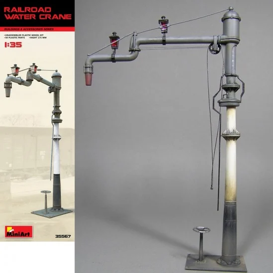 MiniArt 35567 1/35 Railroad Water Crane (Height: 175mm) - Scenics & Diorama