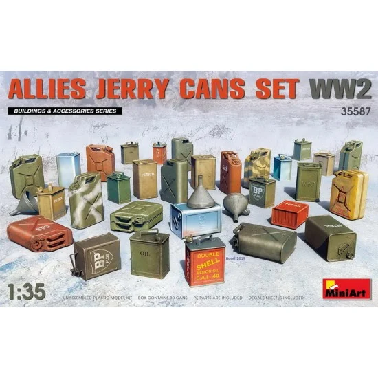 MiniArt 35587 1/35 WWII Allies Jerry Cans Set (30 cans) - Scenics & Diorama