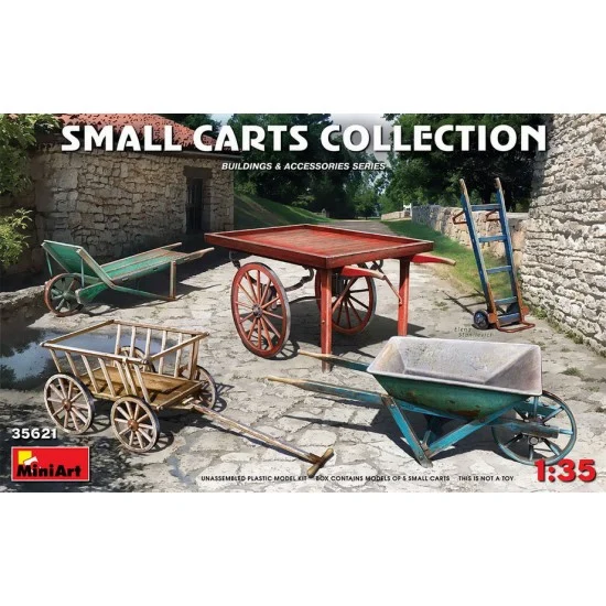MiniArt 35621 1/35 Small Carts Collection (5pcs) - Scenics & Diorama