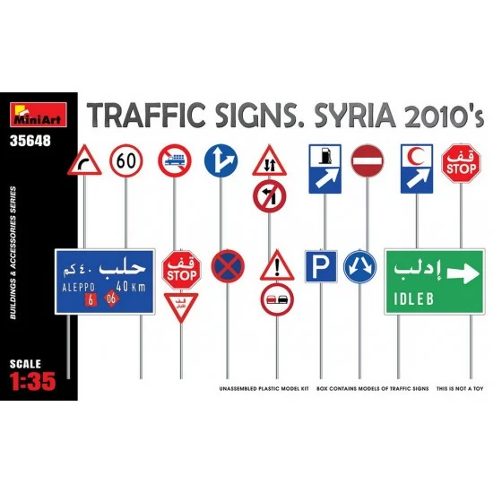 MiniArt 35648 1/35 Traffic Signs, Syria 2010s - Scenics & Diorama